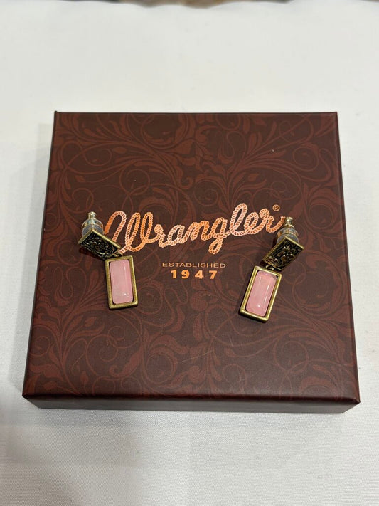 WrANGLER Stone Rectangle Earrings