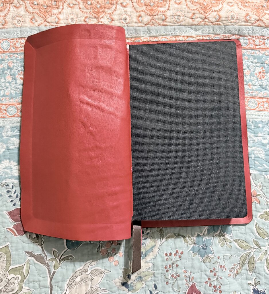 Crocodile/Lambskin leather Bible rebind Thomas Nelson Single Column KJV