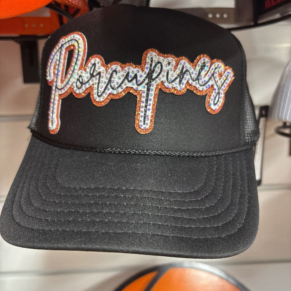 Black porcupine rhinestone OTTO trucker