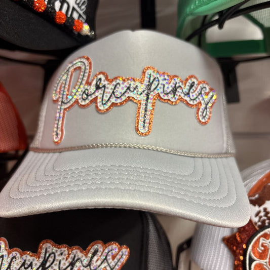 Gray Porcupines rhinestone OTTO trucker
