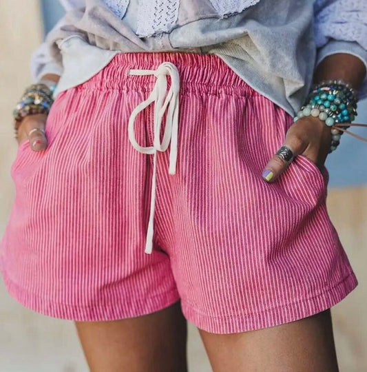Denim Stripe Shorts