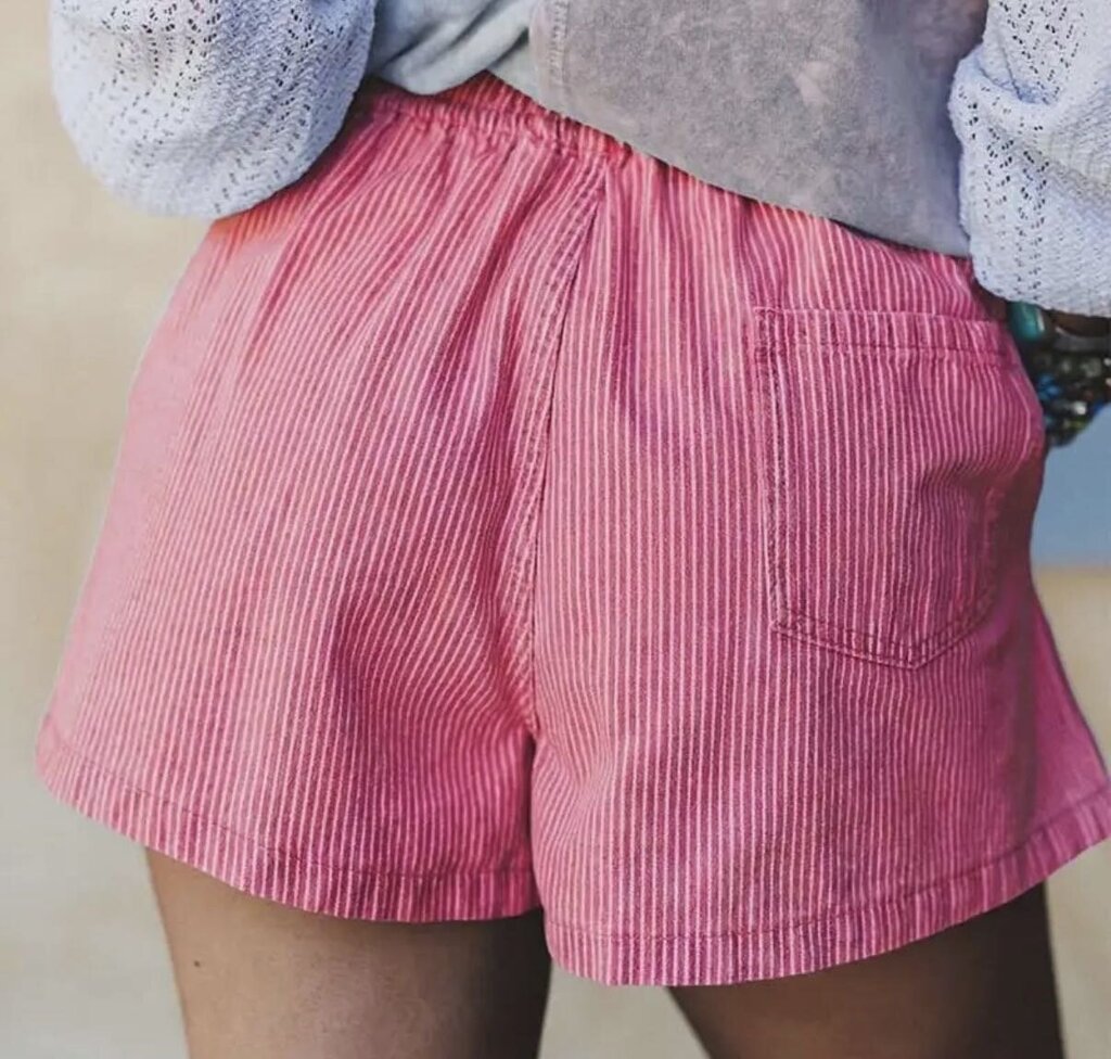 Denim Stripe Shorts
