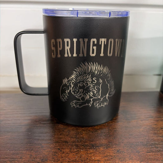 Springtown OLD logo coffee tumbler