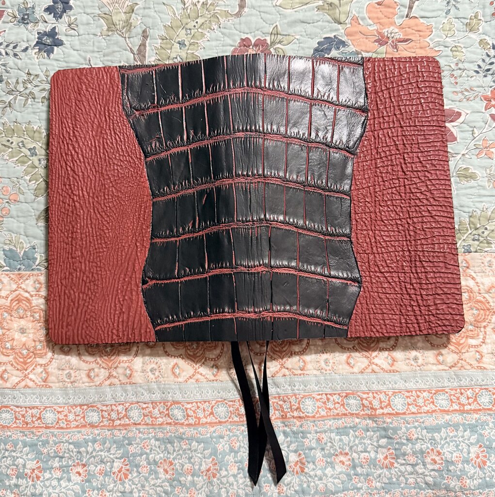 Crocodile/Shark Bible Rebind, Goatskin Lining, Holman Personal Size Large Print KJV