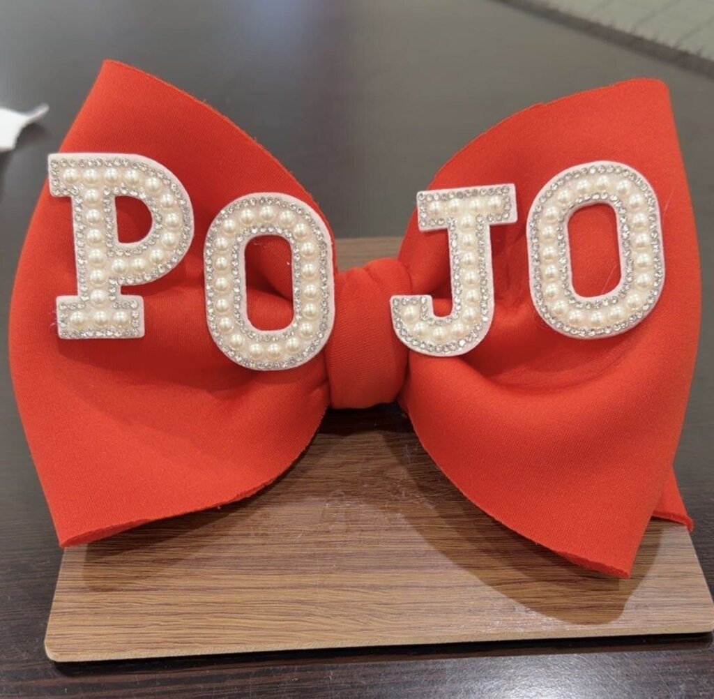 Peal pojo orange bow