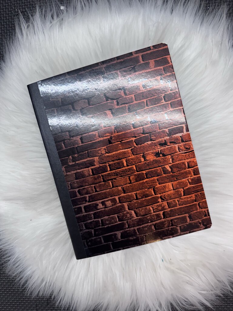 COMPOSITION NOTEBOOK VINYL WRAPPED ORANGE BLACK