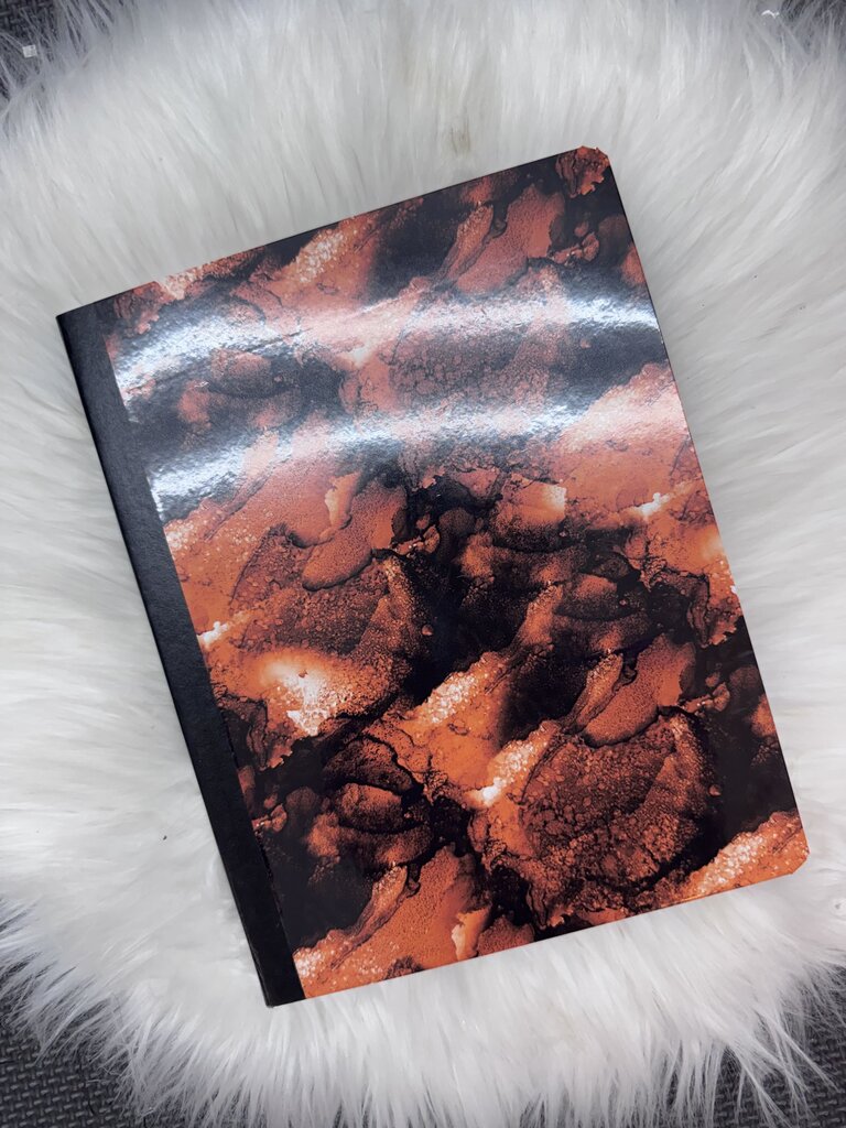COMPOSITION NOTEBOOK VINYL WRAPPED ORANGE BLACK