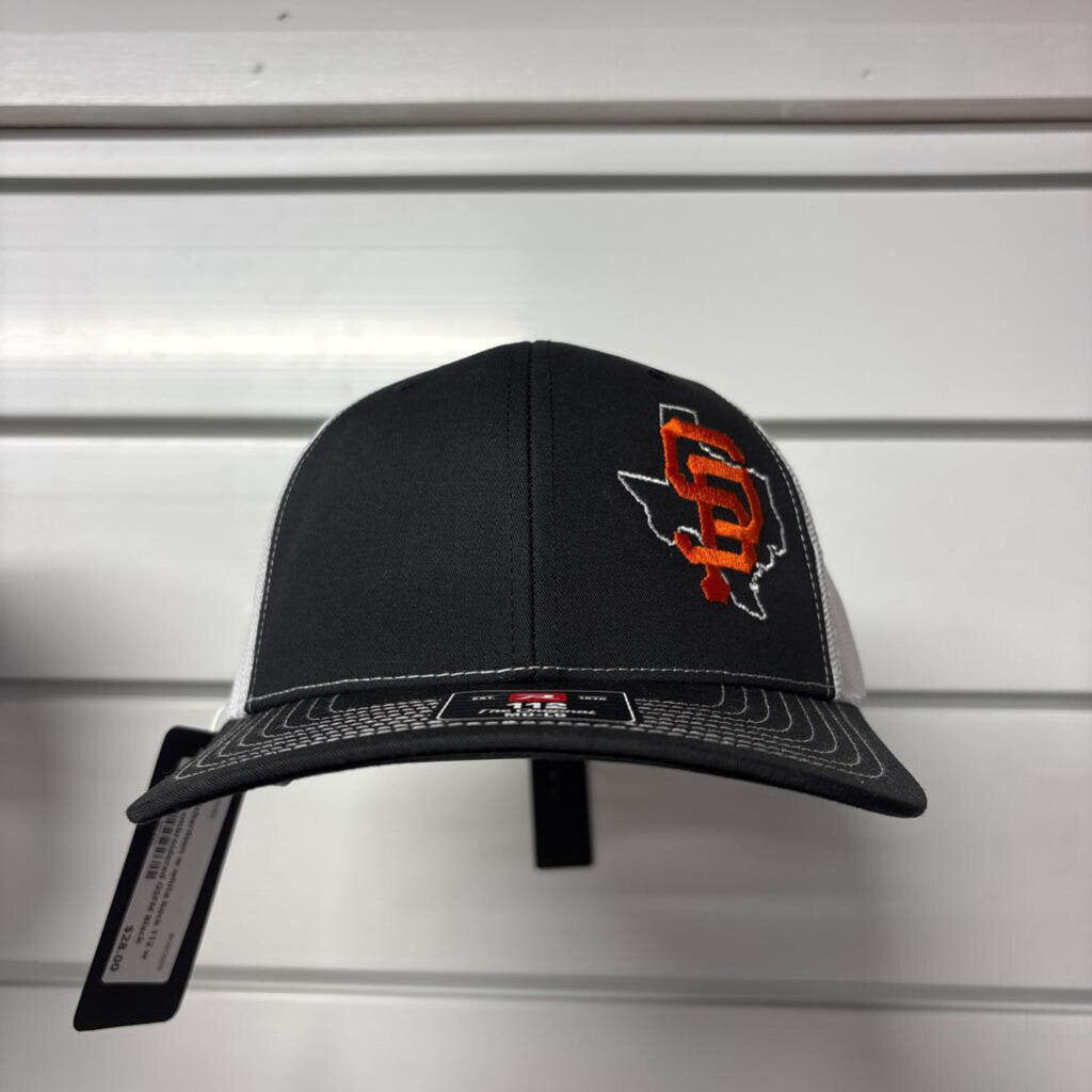 Black Richardson w white back 112 w Texas SP embroidered