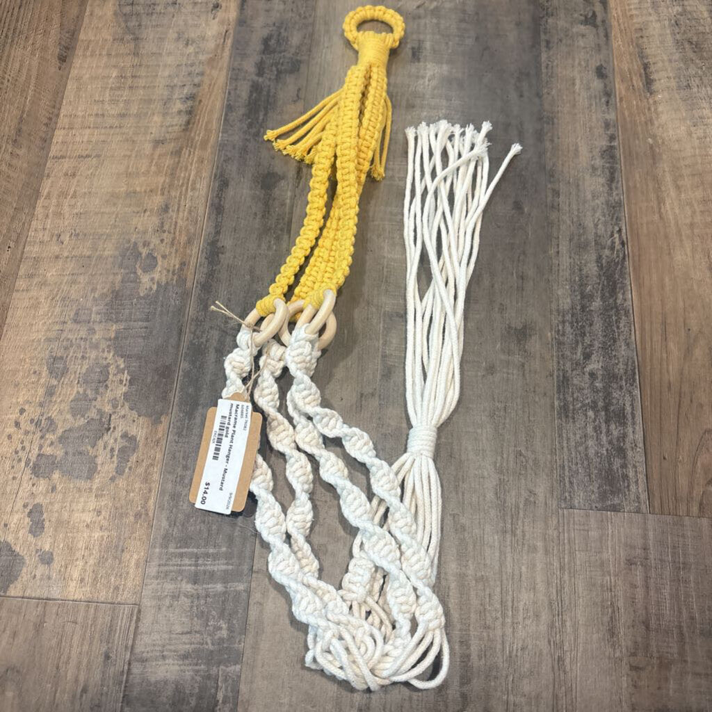 Macrame Plant Hanger - Mustard