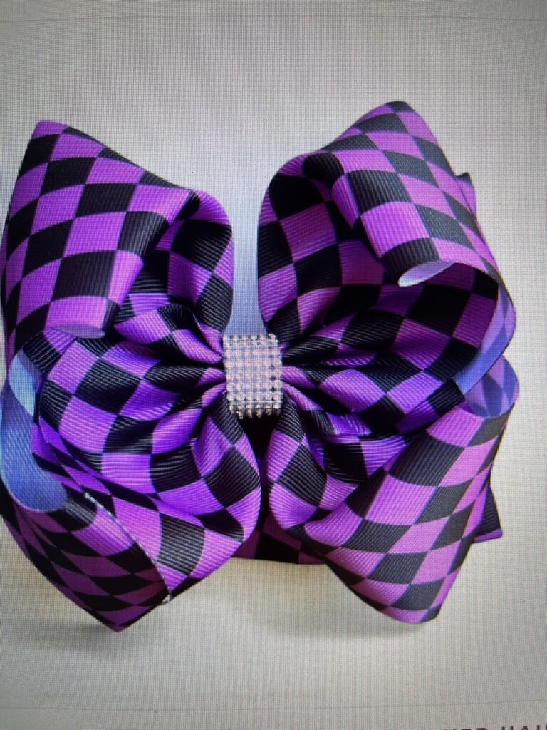 BOW-PURPLE/BLACK CHECK
