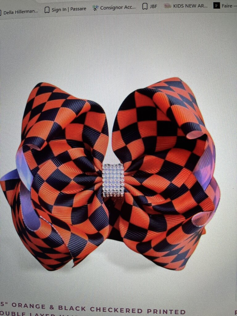 BOW-ORANGE/BLACK CHECK