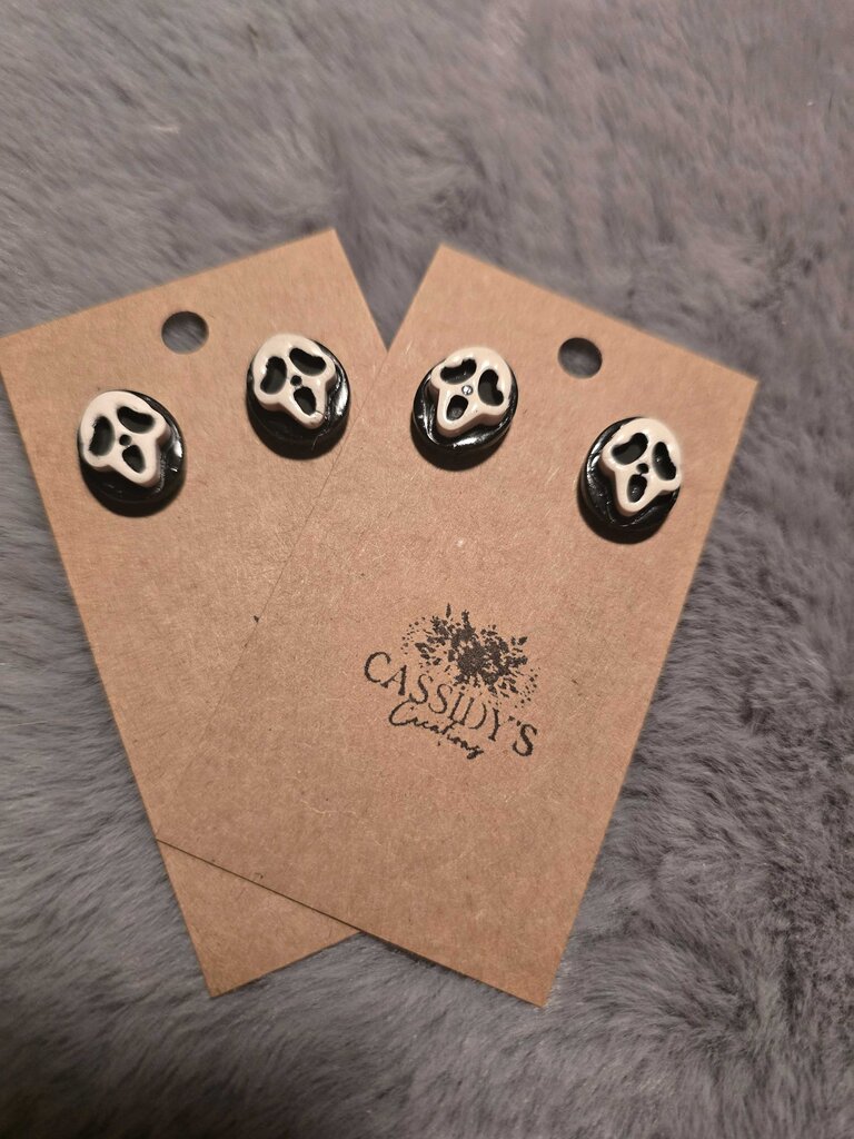 Ghost Face Studs
