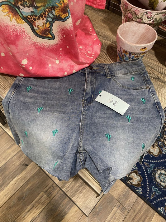 Cactus Denim Shorts