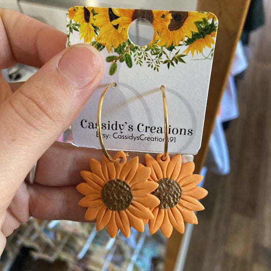 Medium Sunflower Hoops