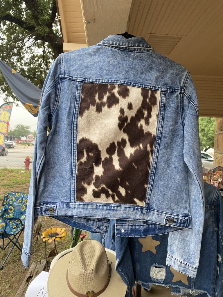 Jean Jacket w/cowhide